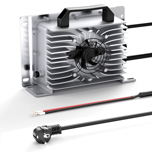 Suraziki 24V 50A Bleiakkuladegerät, IP65 wasserdicht, Schnellladegerät für AGM-, Gel- und Blei-Säure-Batterien, Golfwagen-Batterieladegerät