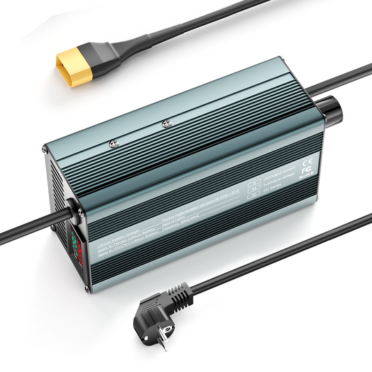 Suraziki 84V 1-8A stromverstellbares Lithium-Batterieladegerät für 20S 74 V 72 V Li-Ionen/ternären Lithium/Polymer-Akku, Ebike Scooter Elektromotorrad Akkuladegerät