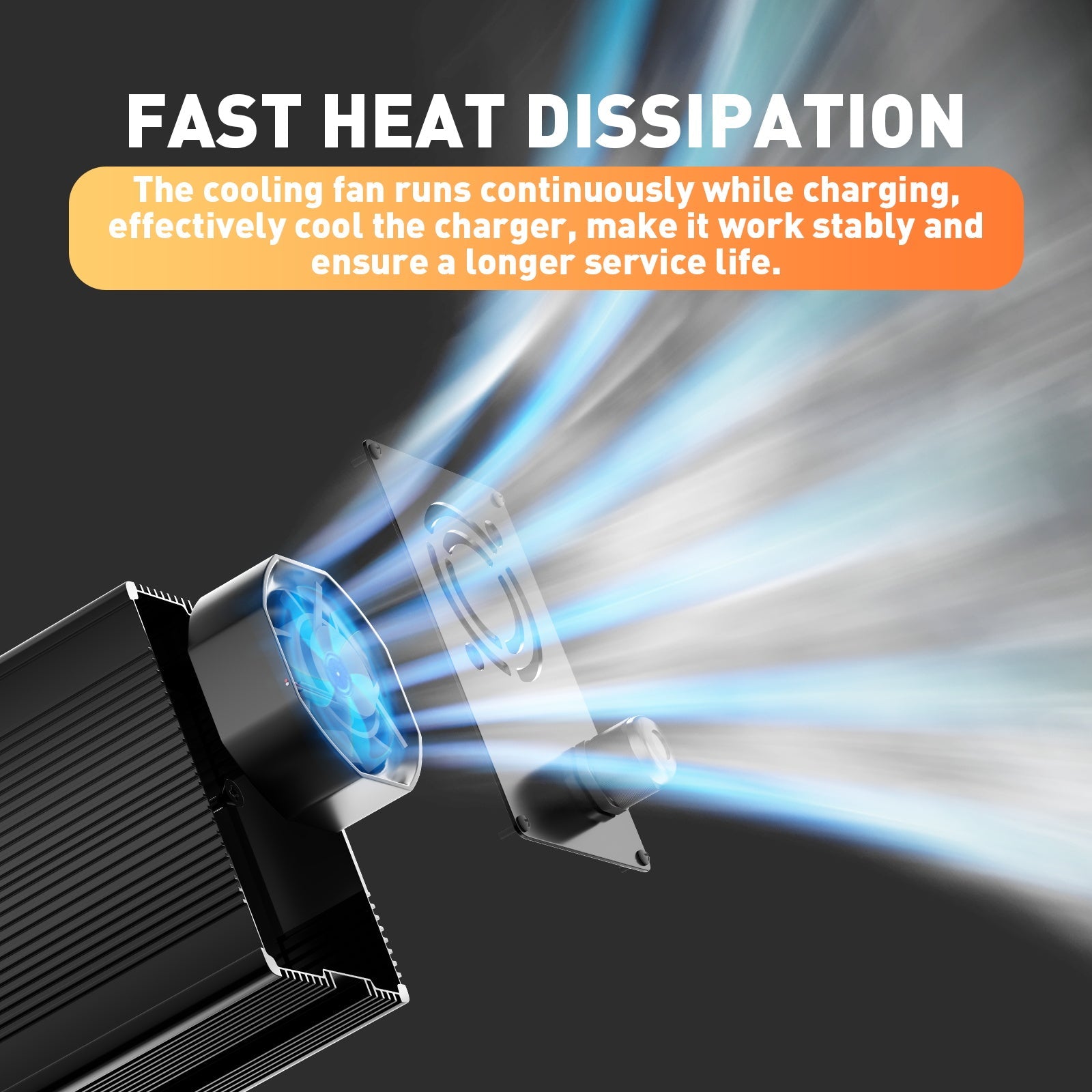 12 V 20 A LiFePO4-Batterieladegerät, Ladespannung 14,6 V, 0 V BMS-Aktivierung, mit Anderson 50 A-Schnellladeanschluss